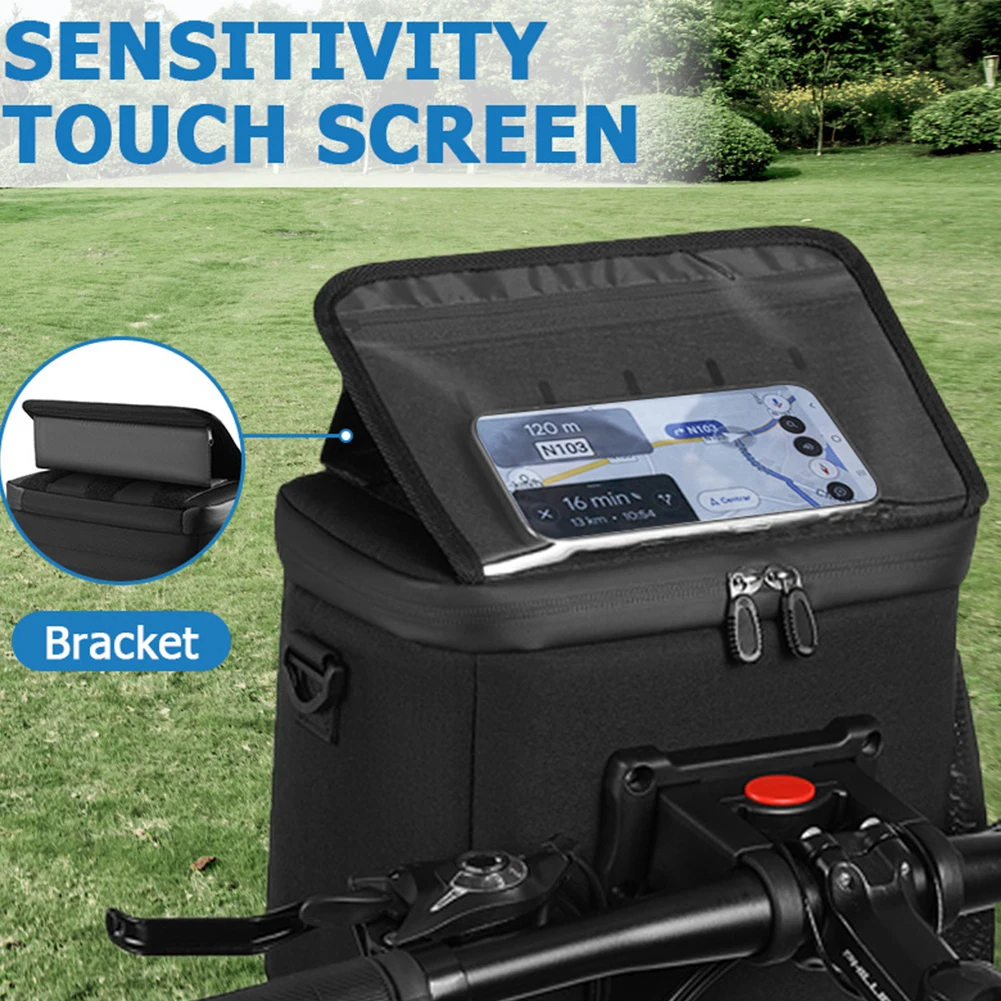 

6L Bicycle Handlebar Bag Large Capacity Bicycle Cooler Bag Insulated Cooler Lunch Bag for Outdoor Camping Picnic
