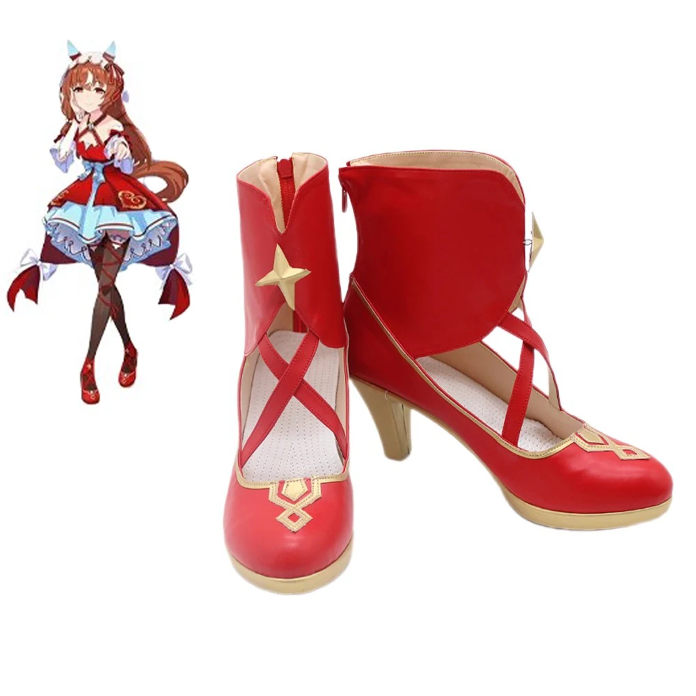 لعبة جميلة ديربي هارو أورارا تأثيري أحذية أحذية هارو أورارا لأنيمي حفلة الهالوماس الكبار النساء الرجال زي الدعائم اكسسوارات #1