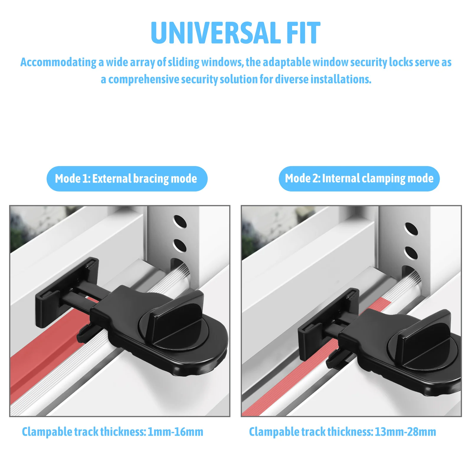 

2 шт. регулируемые раздвижные прочные алюминиевые сплавы, простая установка, универсальные защитные планки, оконные стопоры для безопасности домашних окон