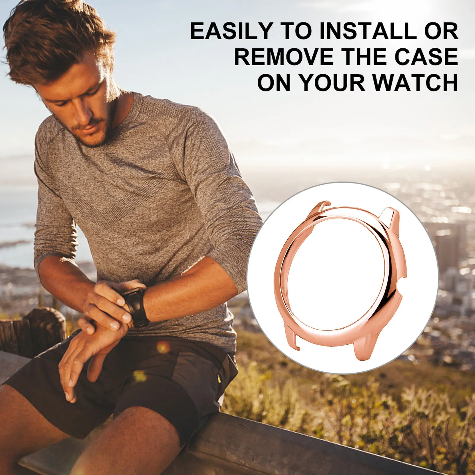Smart Watch Accessories - 1Pcs Metal Color Protective Case Watch
