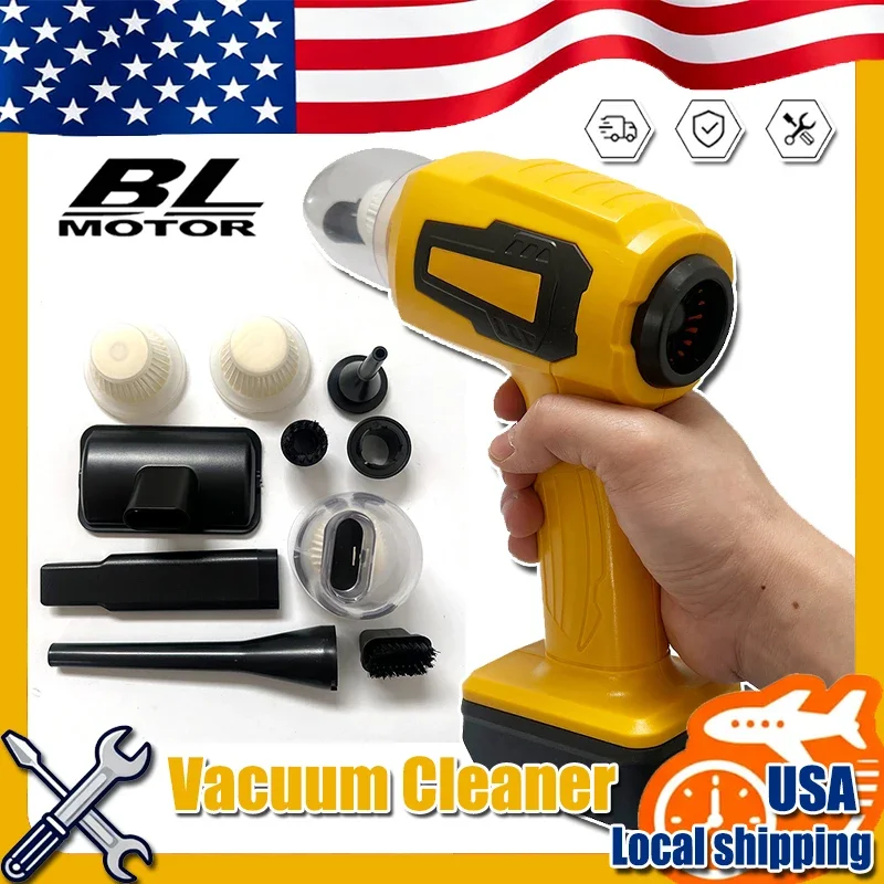 

Fit DEWALT Strong Suction Mini Electric Vacuum Cleaner Wireless Handheld Home Cleaner Blower With 7 Nozzeles for 20V 18V Battery