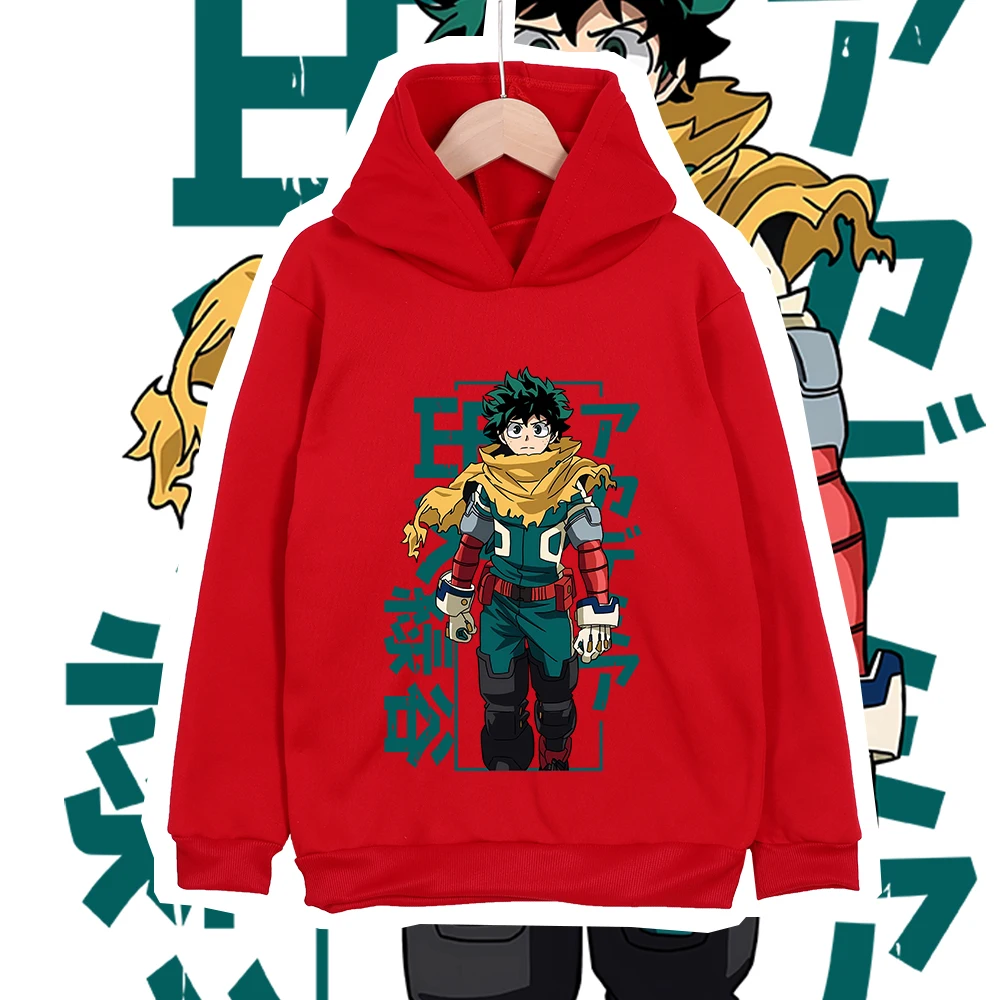 Anime My Hero Academia, Izuku Midoriya, bedruckter Kapuzenpullover, Kinder-Sweatshirt mit Kapuze, Herbstmode, Streetwear, Kinderoberteile. – Detail 6