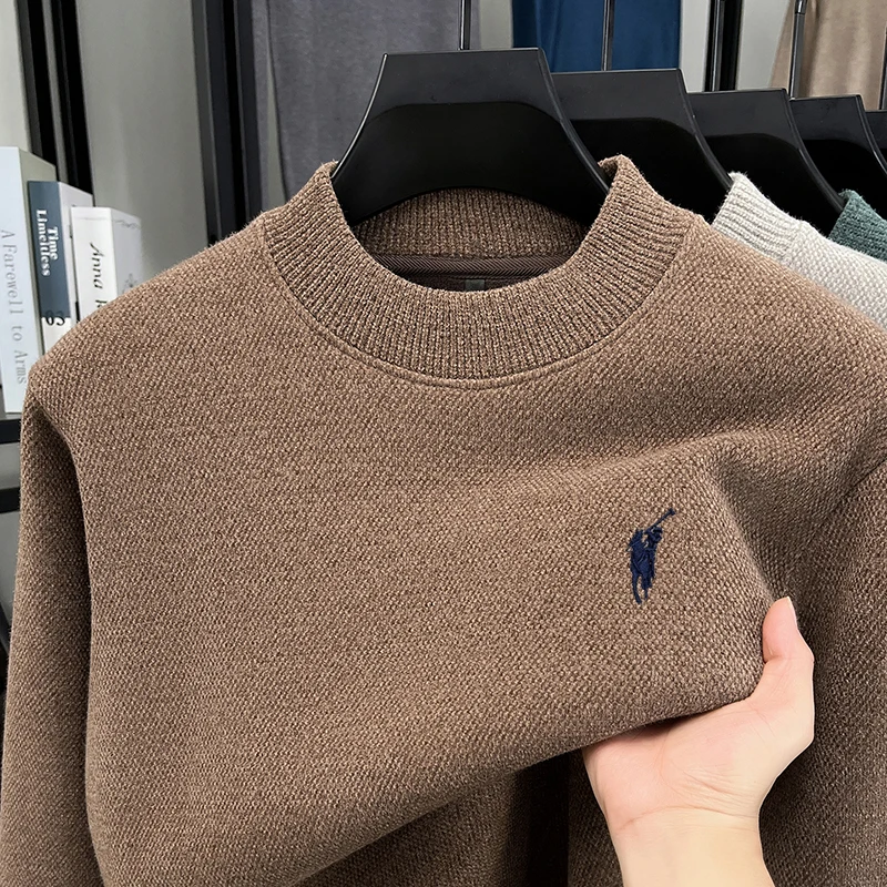 

New Autumn and Winter Fashionable Men's Long Sleeved Shirt Embroidered with Outdoor Travel Commuting Sweater with Good Texture