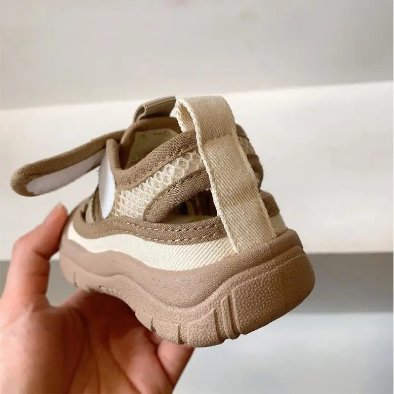 Zapatos de lona para niños y niñas, sandalias transpirables huecas, zapatos de guardería, verano, 2024