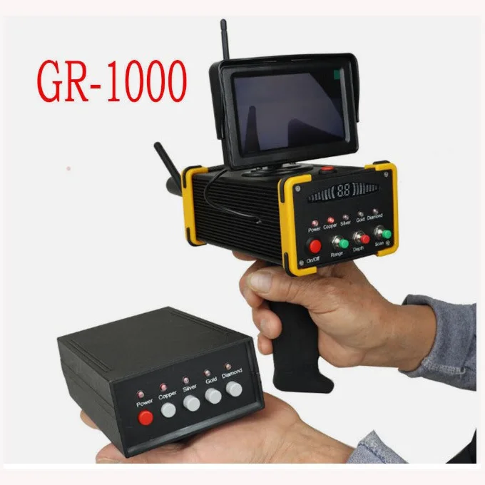 

Metal Detector Black GR1000 PLUS Gold Treasure Large Depth Detector Visual Exploration 3D Silver Copper Diamond