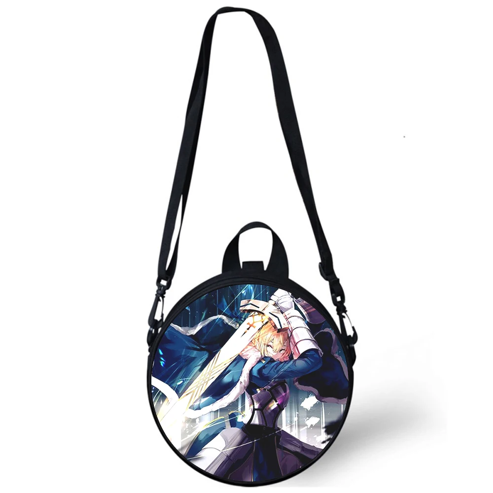 Fate Grand Order – sac à bandoulière rond pour femme, Mini sac d'école, pour enfant de maternelle, impression 3D