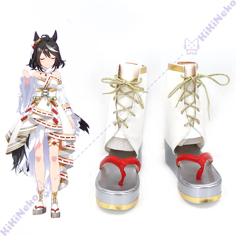 Jogo bonito derby kitasan preto cosplay sapatos botas kitasan burakku festival menina cosplay botas para festa de halloween adulto mulher