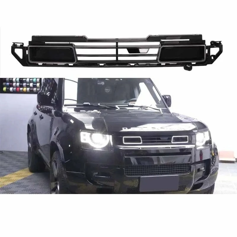 Style Grille With LED Light for Land Rover 2019-2025 Defender  Bumper Air Intake Grille Exterior Car Accessories Body Kit