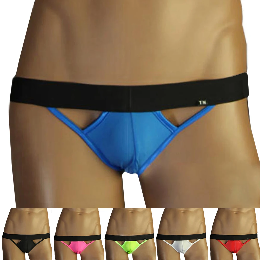 

Men's Seamless Breathable Underwear with Pouch Design See Through Fabric Comfortable Underpants Briefs for Daily Wear