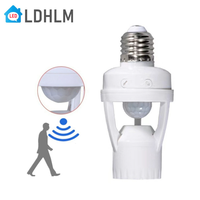 LDHLM PIR Human Induction Motion Sensor LED Night Lamp Socket Base E27 AC 110V-220V Delay Time Adjustable Switch 360 Degrees