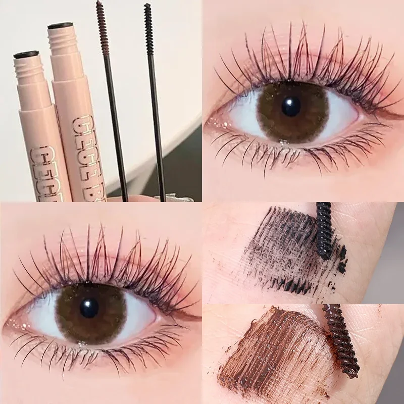 Black Brown Mascara Waterproof Lasting Curling asciugatura rapida allungamento ciglia trucco Anti-sudore Non sbavature Mascara Comestics