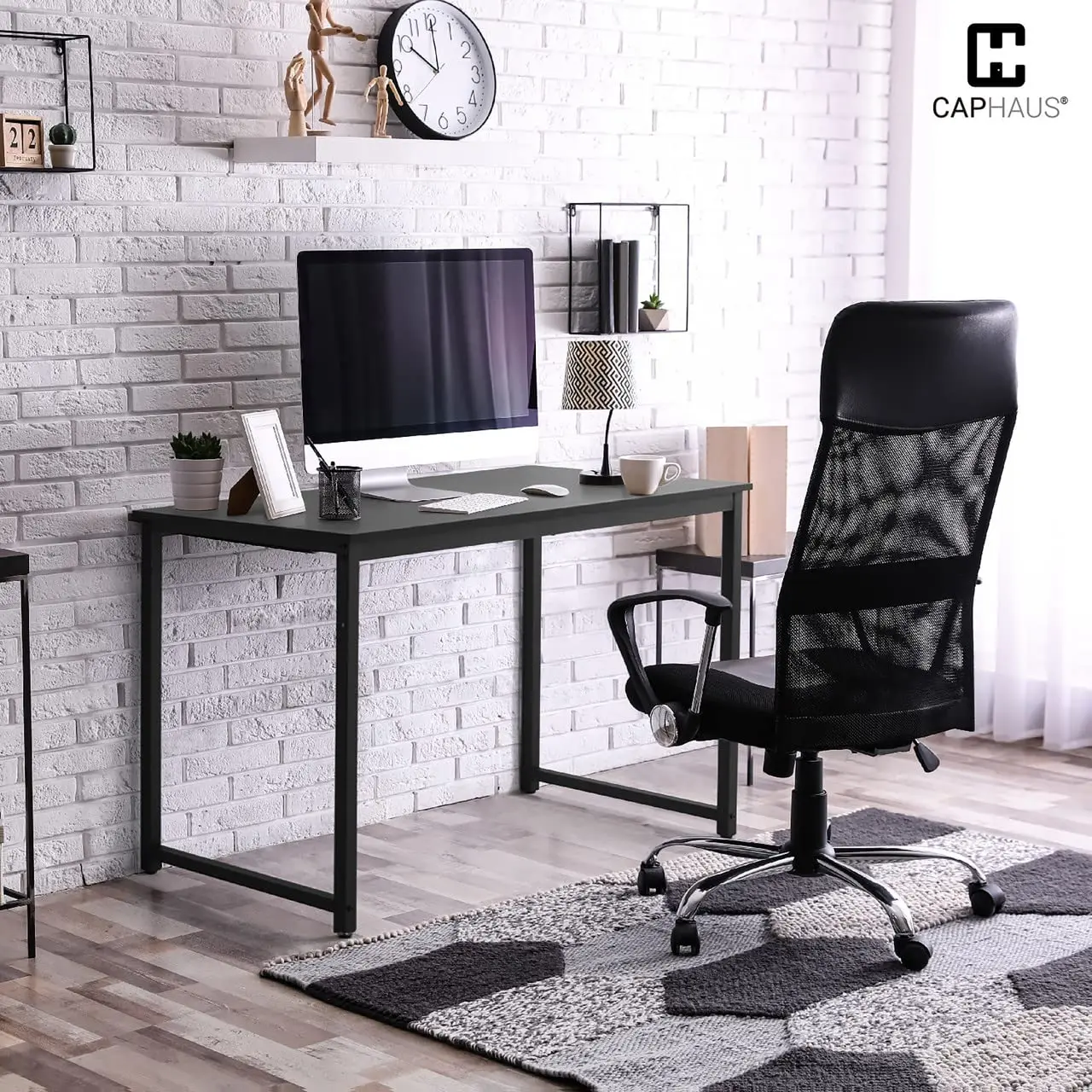 32 Inch Modern Computer Desk For Home Office & Gaming, P2 Board Steel Frame 220 Lbs Load, Customized