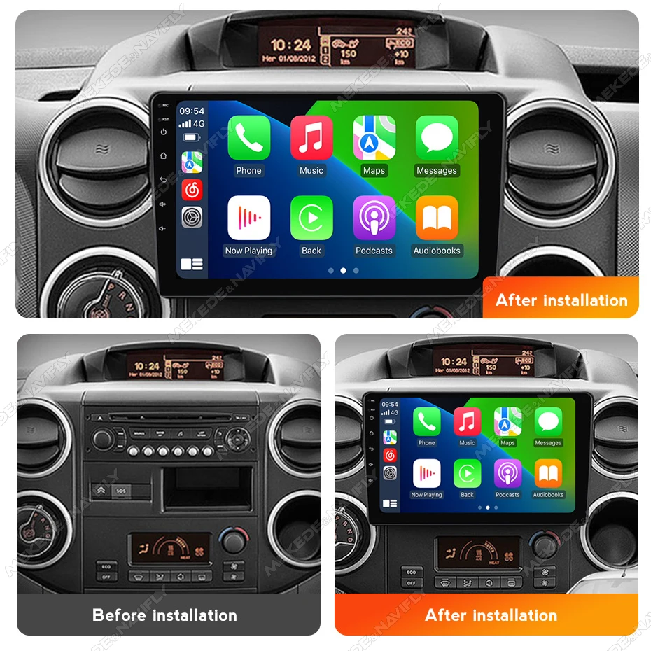 2 DIN Car Radio For Citroen Berlingo B9 Partner 2008 - 2019 Multimedia Video Player Wireless Carplay Android Auto Audio Stereo