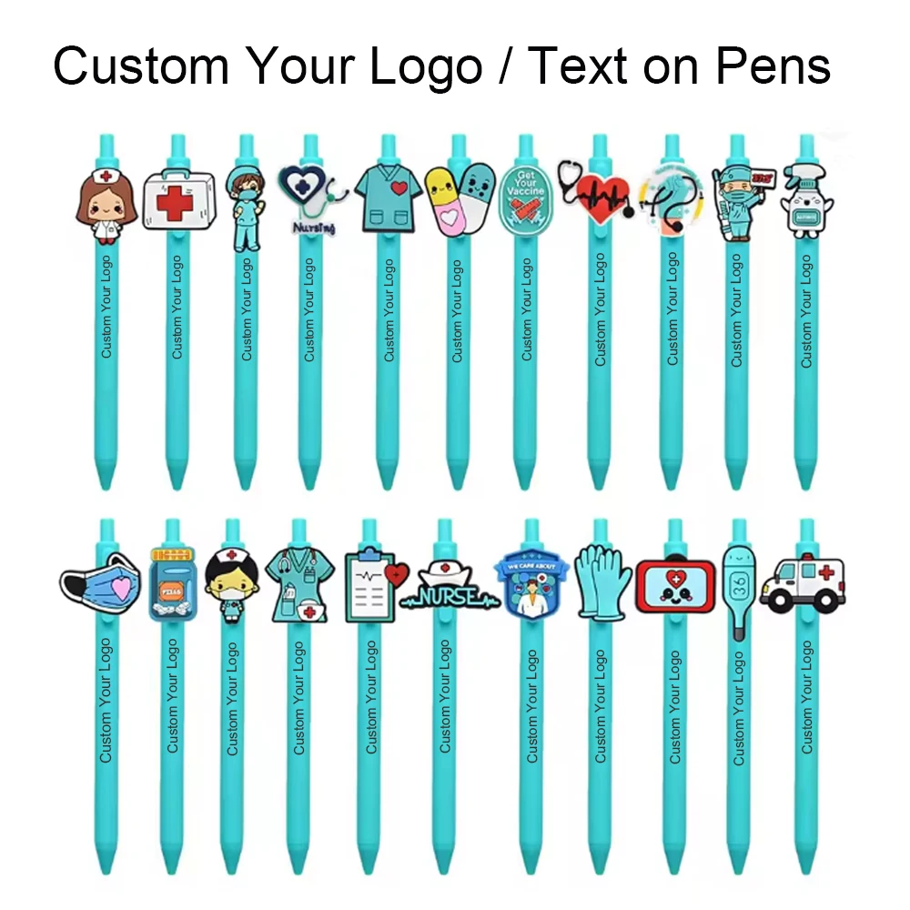 Custom Logo on Ballpoint Pen Nurse Doctor Writing Pens Medical Record Pens Engrave Text Name For Nurse's Day Gift Pen