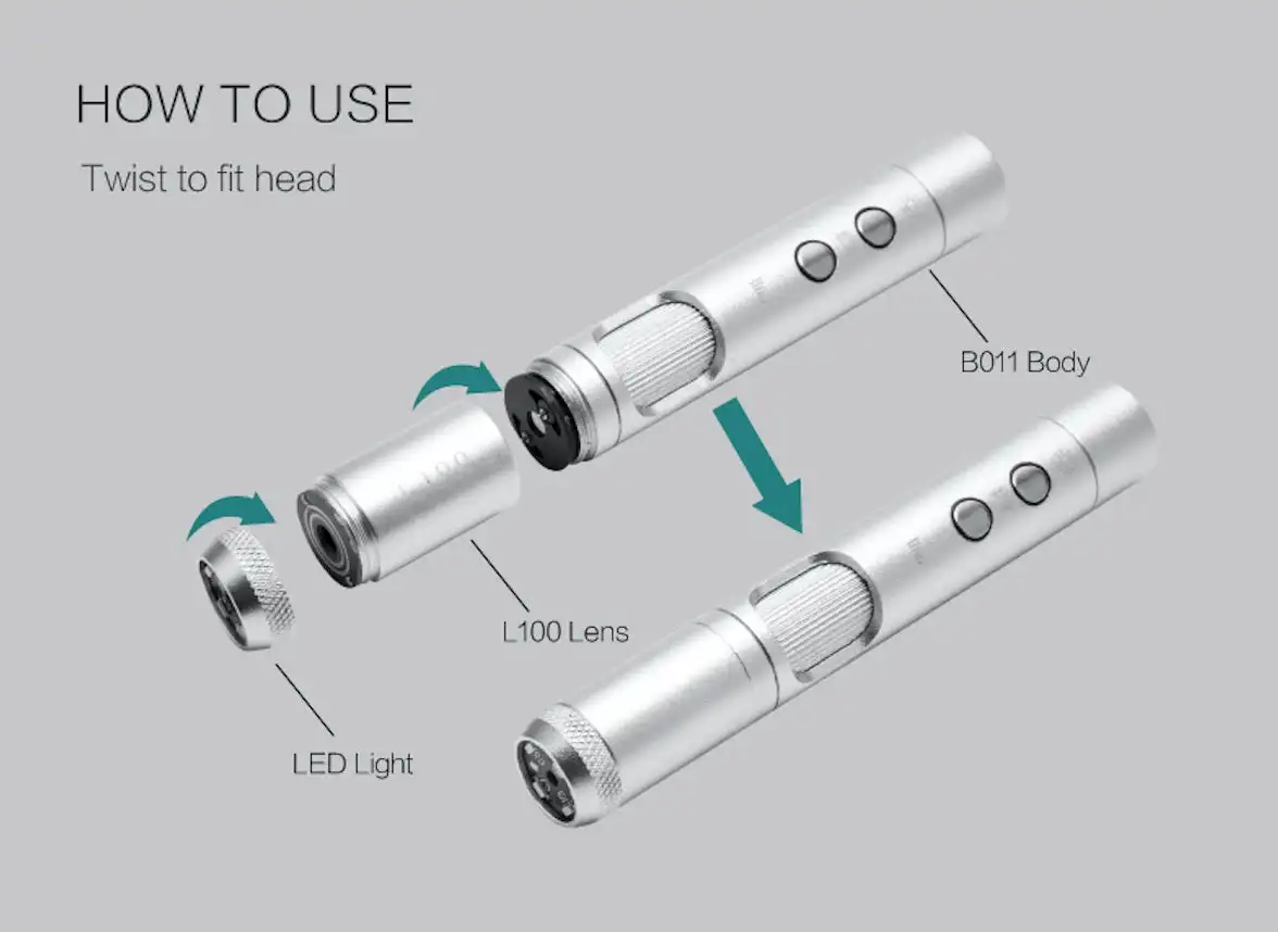 Supereyes L100 20cm Interchangeable Long Focus Microscope Lenses for B011 Digital Microscope Handheld Endoscope