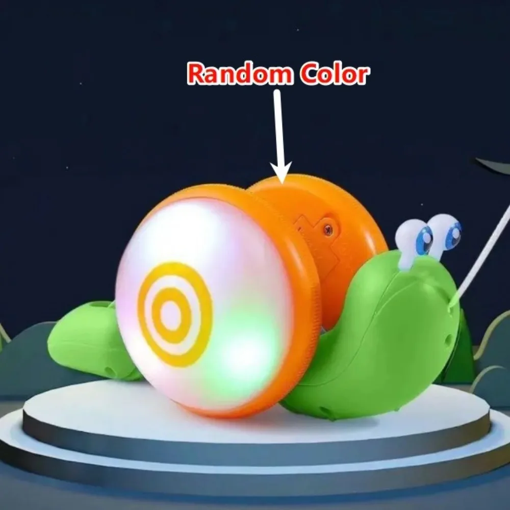 

Baby Walker Pull String Snail Car Learning To Walk with Music Drag Rope Snail Cartoon Pet Glowing Pull-Along Snail