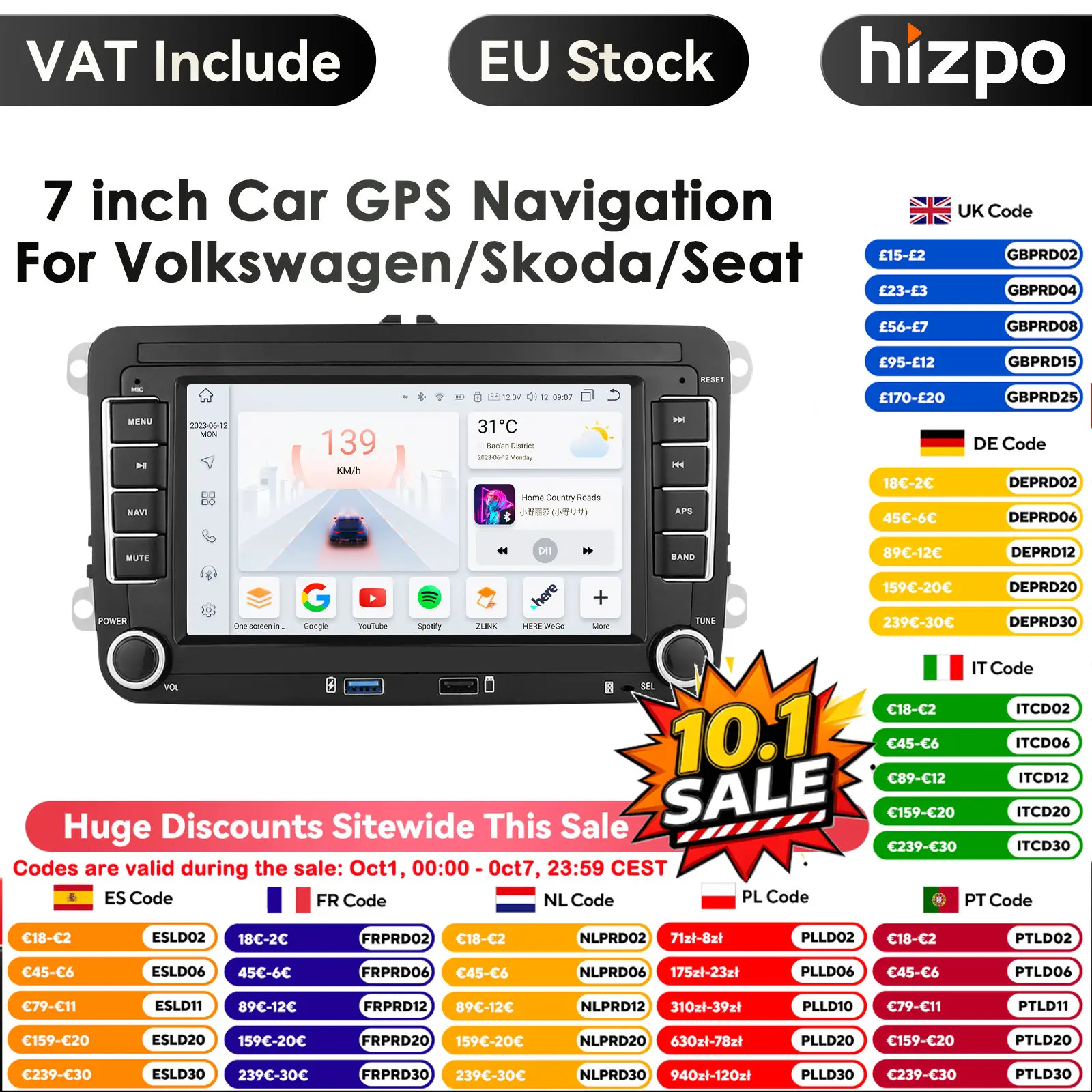 Octa Core 8G RAM 128G ROM DSP 2 Din Android autoradio GPS per VW / Volkswagen Skoda Octavia Golf 5 6 Touran Passat B6 Polo Jetta