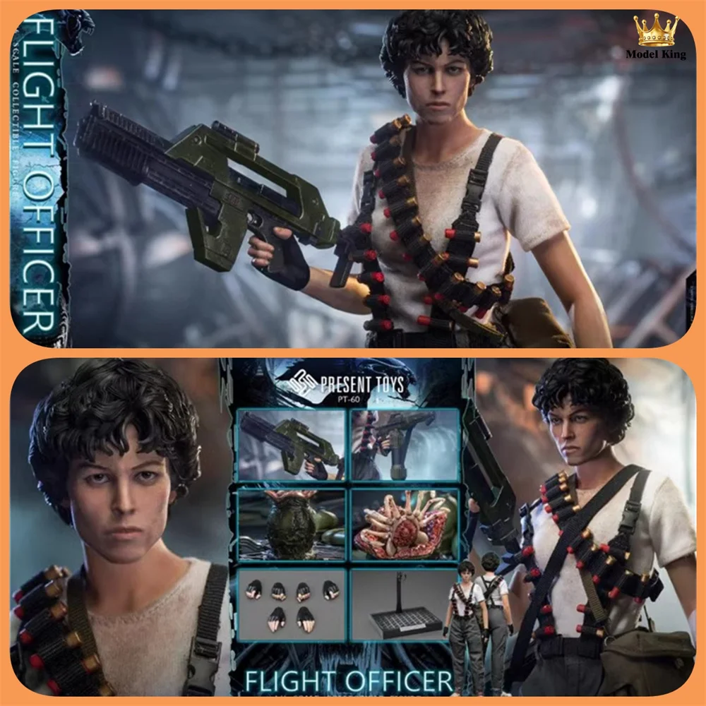 New Stock PRESENT TOYS PT-sp60 1/6 Scale Female Soldier Flight Officer Ripley Full Set for 12” Action Figure Model Toys Gifts