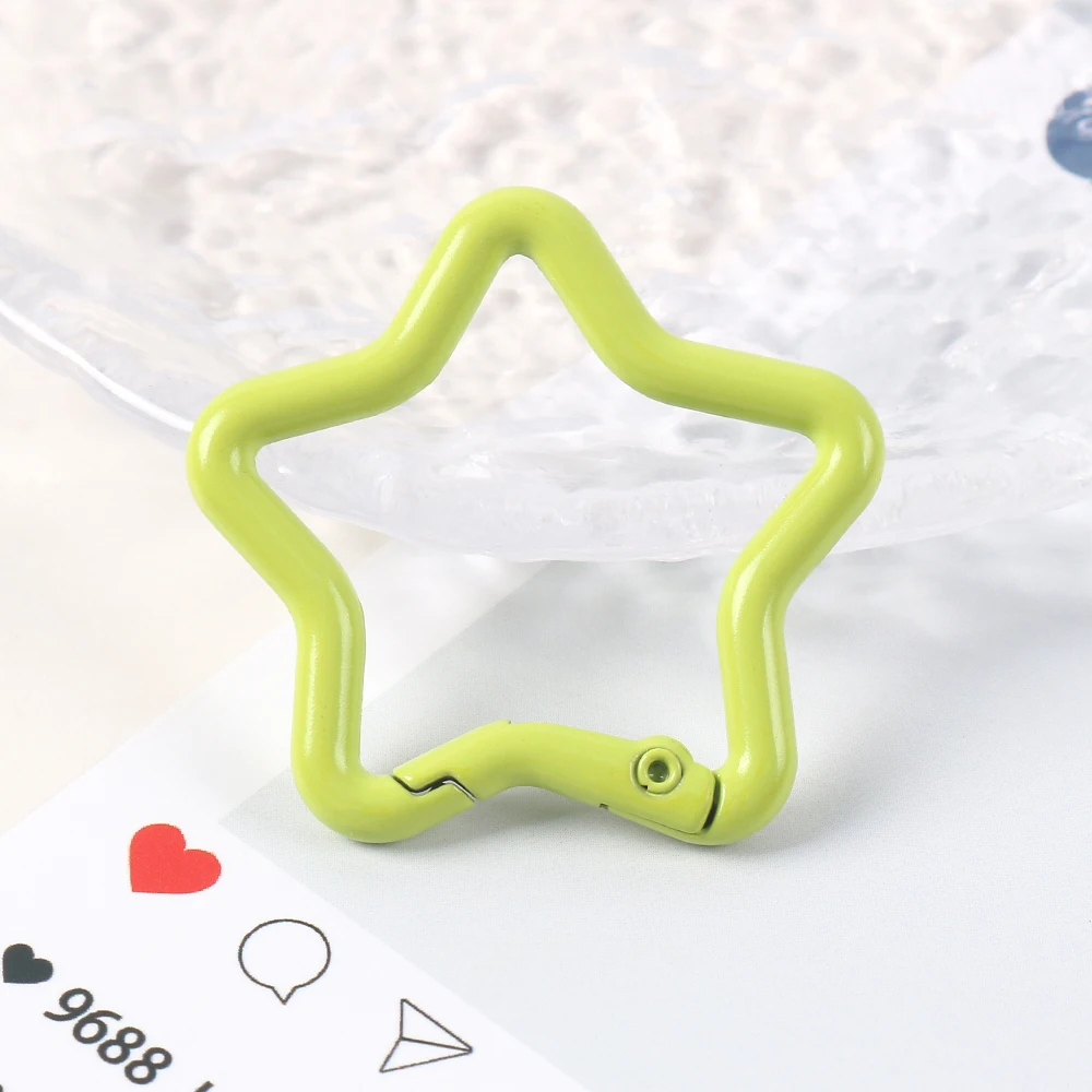 

1pcs Key Ring Five-pointed Star Shaped Key Chain Cute Key Pendants DIY Jewelry Making Accessories