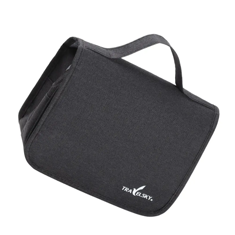 

1pc Waterproof Bag Pure Color Design Toiletry Storage Organizer Durable Polyester Mesh Travel Home Gift For Friends Or