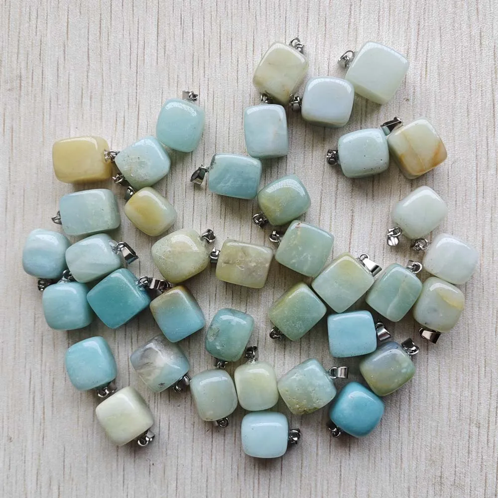 New Good quality Natural amazonite stone Irregular pendants for jewelry Accessories making 50pcs/lot wholesale free shipping