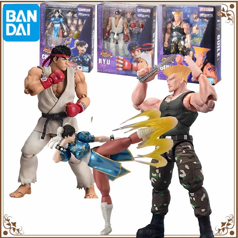 Bandai Original SHF Anime Figure SUTORITO FAITA RYU CHUN LI Ourfit2  Action Figure Toys For Boys /Girls /Kids /Christmas Gift