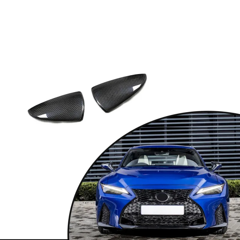 For 2019-2022 Lexus IS 500 350 Real Carbon Fiber Side Door Rear View Mirror Cover