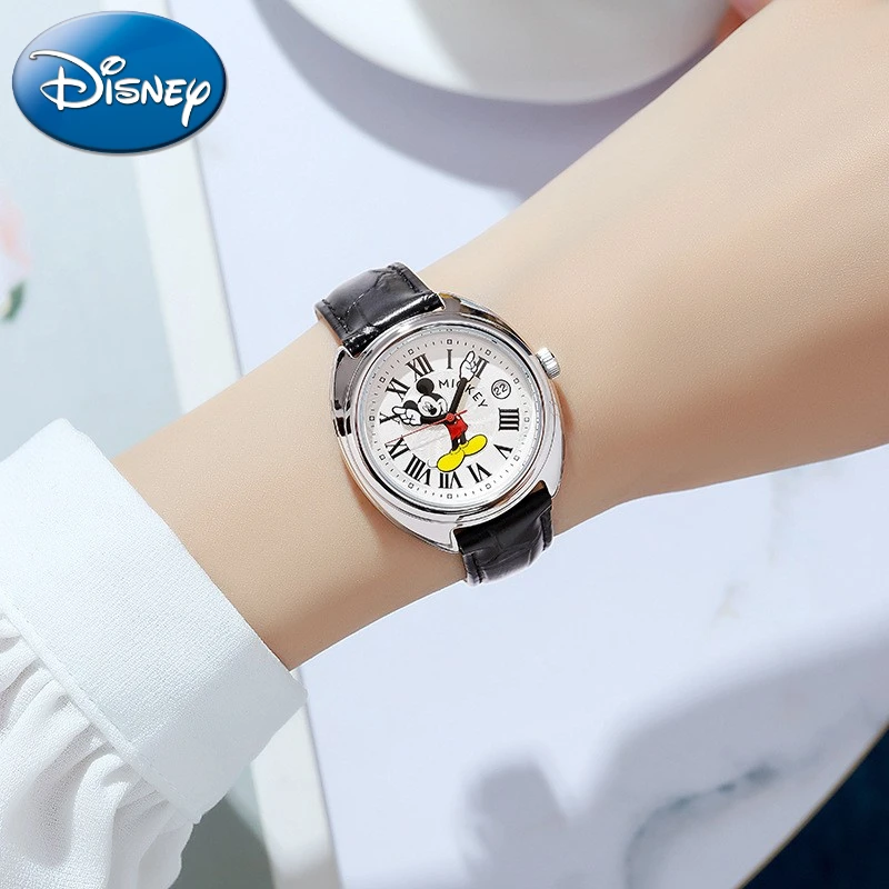 Regalo Disney con scatola orologio topolino luminoso studente delle scuole medie orologio da ragazzo al quarzo maschile Relogio Feminino