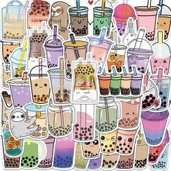 50PCS Cute Cup Pearl Milk Tea Stickers DIY Scrapbook Car Notebook Phone Luggage Laptop Boba Bubble Tea Graffiti Decal Sticker