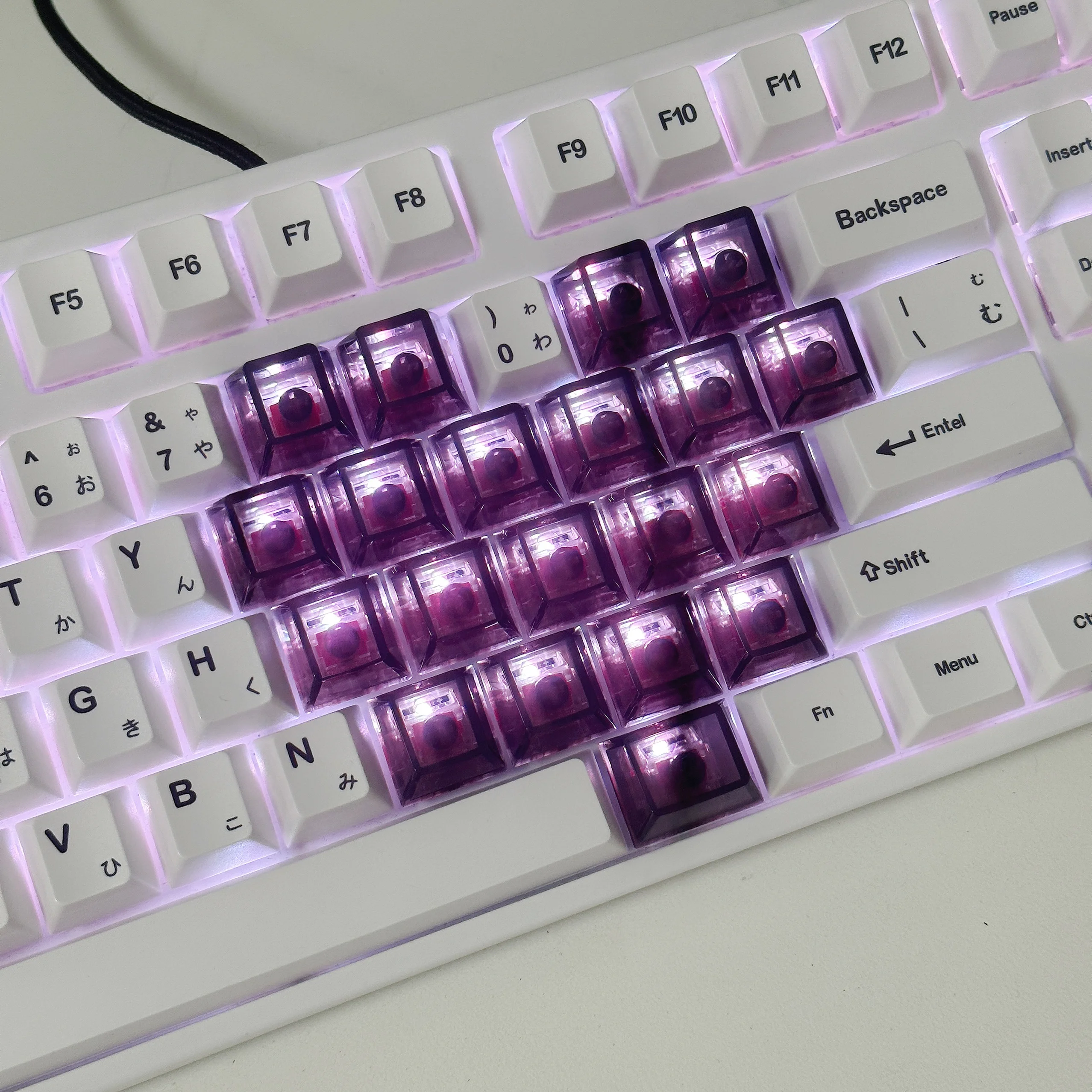 DIY transparente Tasten kappe PC-Material Original hoch anpassbare Magnet achsen tastatur