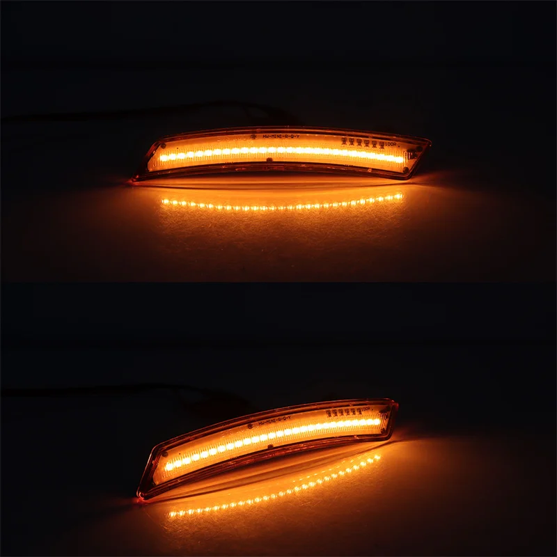 Front Amber / Rear Red LED Side Marker Lights Fender Flare Lamps For 2007-2016 Gen 2nd MINI Cooper R55 R56 R57 R58 R59 R60 R61