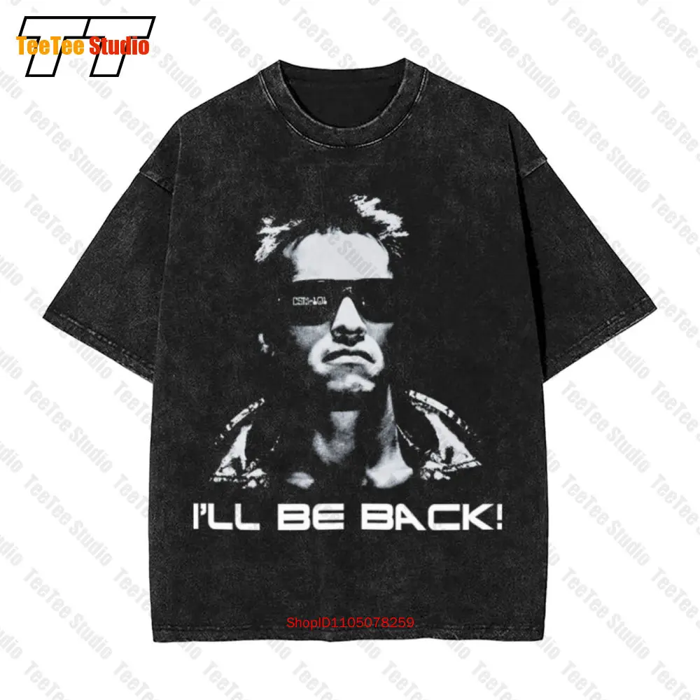 Винтажная футболка большого размера Terminator Ill Be Back American Classics V281 Винтажная футболка большого размера Terminator Ill Be Back American Classics V281