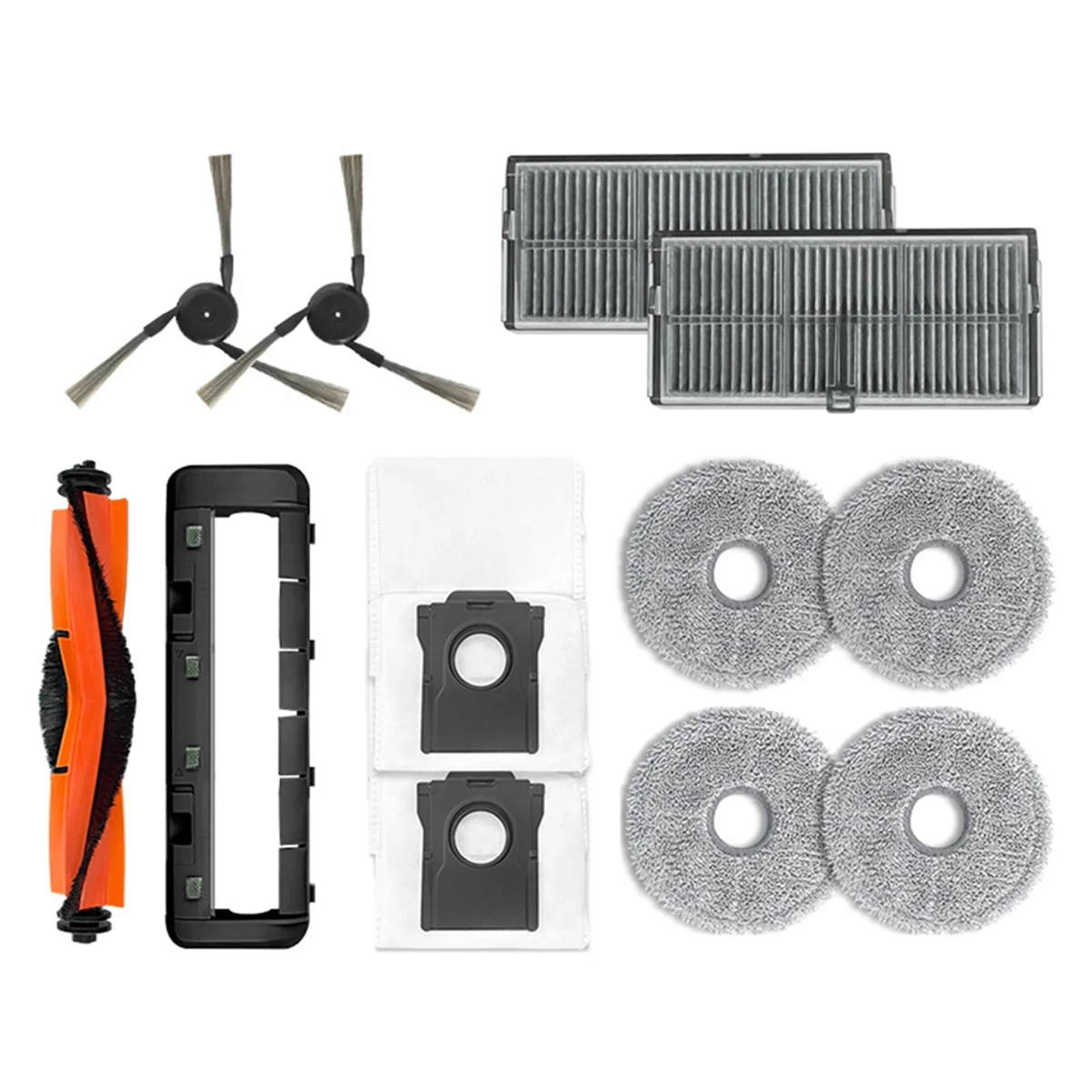 Сменная основная щетка для Dreame X40/X40pro/X40, боковая щетка, фильтр, тряпка, пылесборник, аксессуары