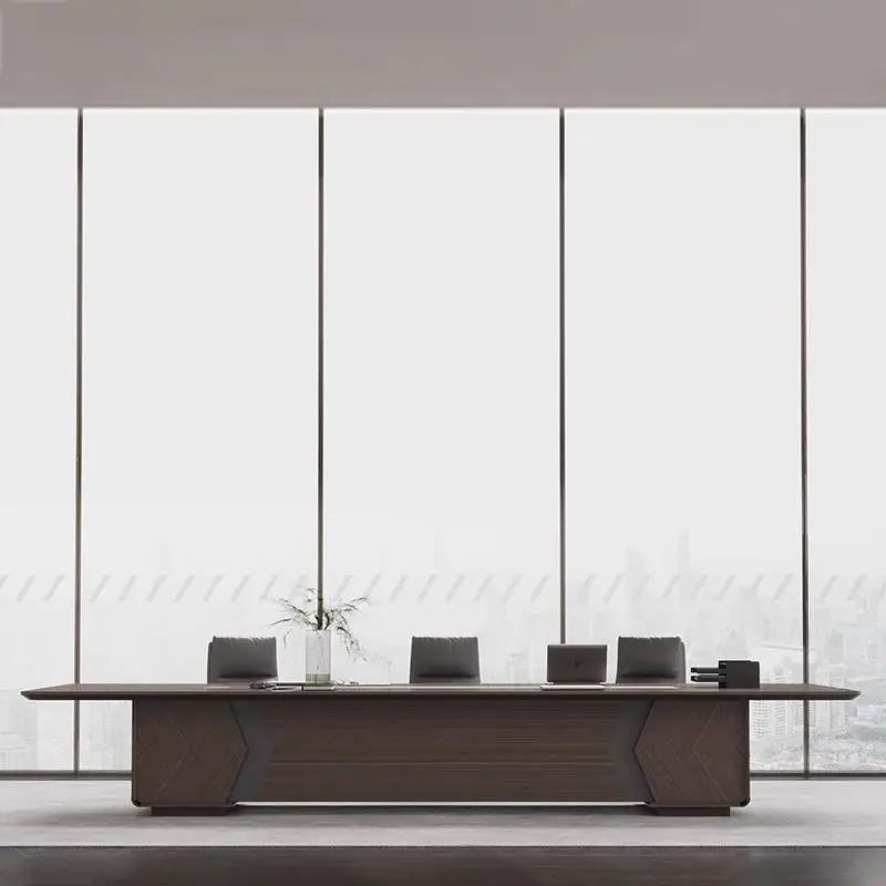 

Conference table simple modern light luxury large strip rectangle