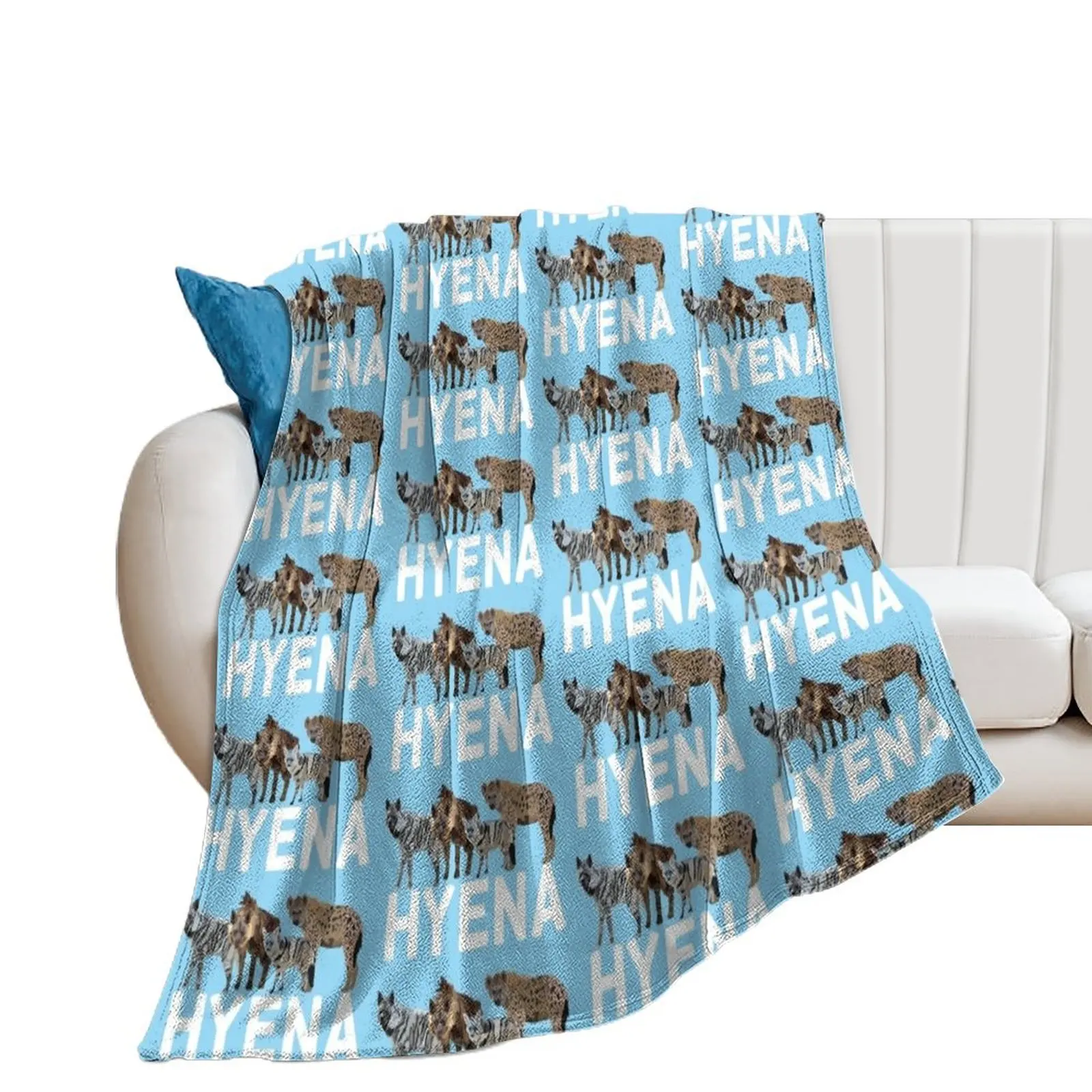 H is for Hyena Throw Blanket warm for winter Luxury St Blankets