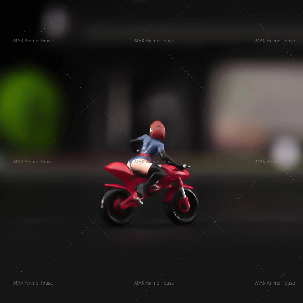 Miniature ANT DIY Handmade 1/64 1/43 Girl motorcycle Painted Diorama Figure Model Home Decoration Car Creative Photography Toys