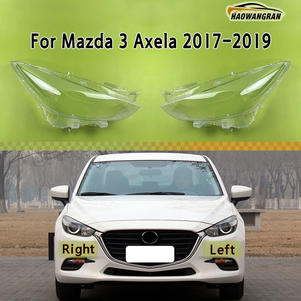 

Transparent Headlight Cover Headlamp Shell Clear Lens Plexiglass Replace Original Lampshade For Mazda 3 Axela 2017 2018 2019 Low