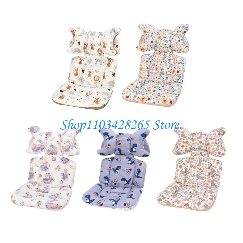 

Universal Baby Strollers Cushion Pad with Removable Pillow Double Sided Feature for Carriage and High Chair G2TE