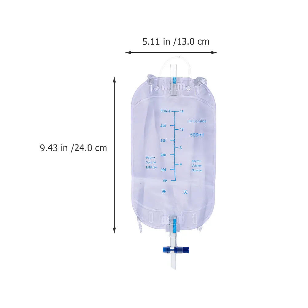 10Pcs Bags for Men PVC Anti-Leak Urinal Collection Pouch Ergonomic Patient Postoperation Drainage Urinary