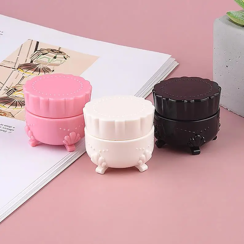 200pcs Black Pink White Plastic Empty Jar Pot Travel Cosmetic Sample Makeup Face Cream Containers Nail Art Organizer ni22