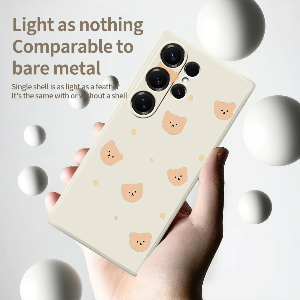 Etui na telefon z wzorem niedźwiedzia do Samsung Galaxy S25 S24 S23 S22 S21 S20 Ultra Plus S10 Plus S24FE S23FE S22FE S21FE S20FE Cover