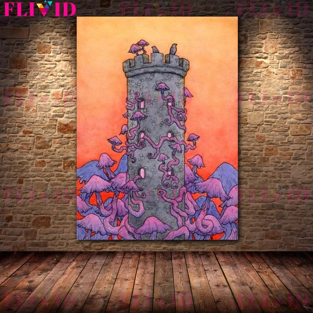 Girl Crow Gate Spirit Tiger Crows Gaze Wall Art Canvas Painting Posters And Prints Wall Pictures For Living Room Home Decoration