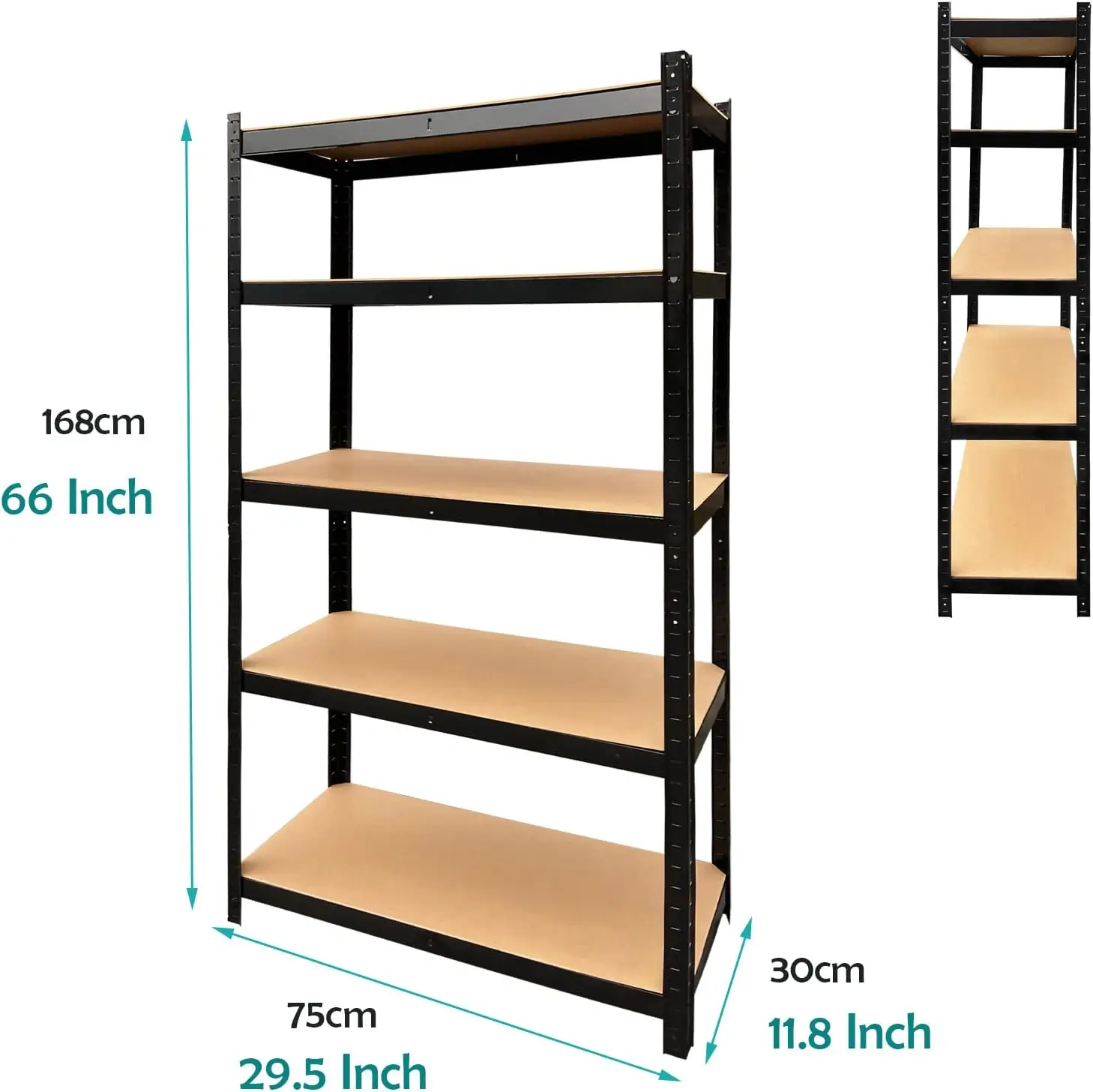 DayPlus 5-Tier Shelf Garage Shelving Heavy Duty Adjustable Storage Unit, Boltless Rack Metal Utility for Garage, Warehouse