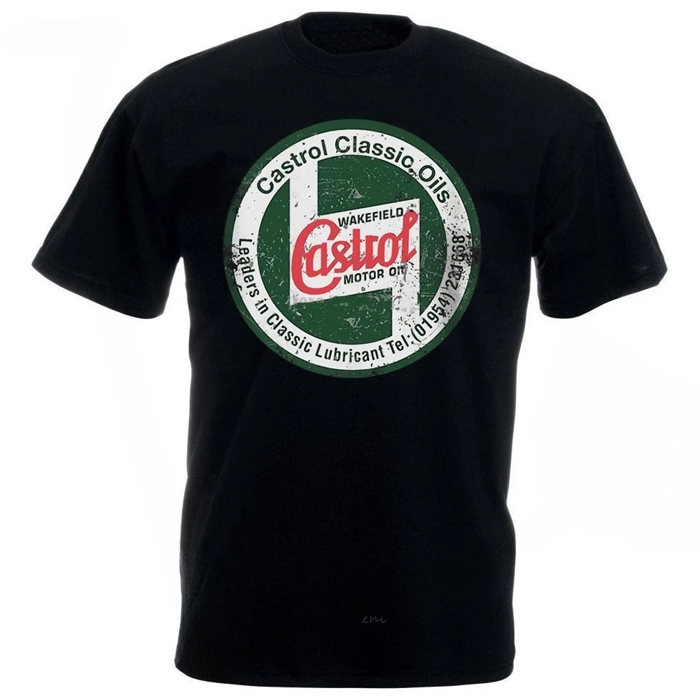 fashion Castrol Vintage Sign T Shirt Distressed Classic Retro Oil Racer Cool Casual Pride T Shirt Men Unisex New Fashion Tshirt