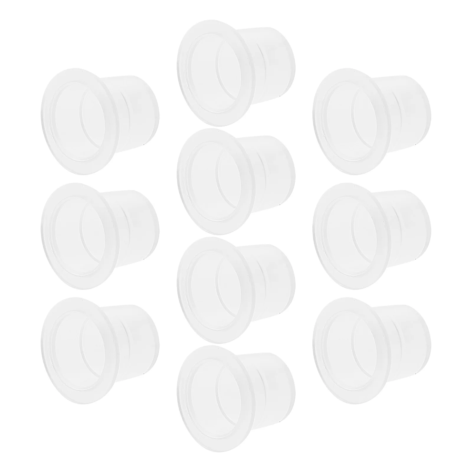 

100Pcs Semi Cups Disposable Ink Caps for Tattoo Artists and Cosmetologists Multiple Usage 8Mm S Clear White