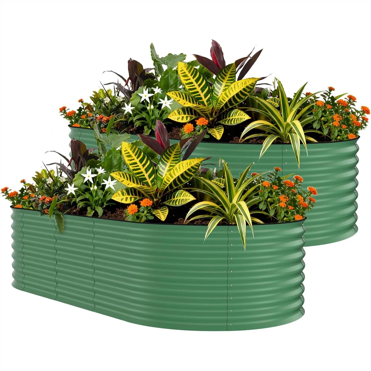 Galvanized Raised Garden Bed Kit for Outdoor Plants