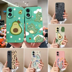 เคสโทรศัพท์สำหรับ OPPO A38 A18น่ารักๆเคสกันกระแทกป้องกันทุกสัดส่วนซิลิโคนเหลวอัพเกรดลายอะโวคาโดสำหรับ OPPO A 38 OppoA18 fundas