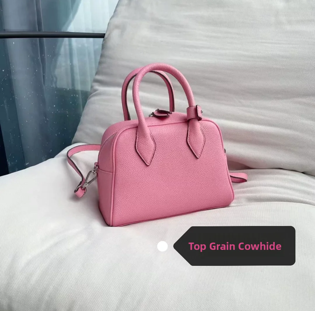 

Верхний слой из натуральной яловой кожи, сумка для боулинга, женская сумка Boston, сумка на одно плечо, наклонный крест, элитный мягкий Briti Sle