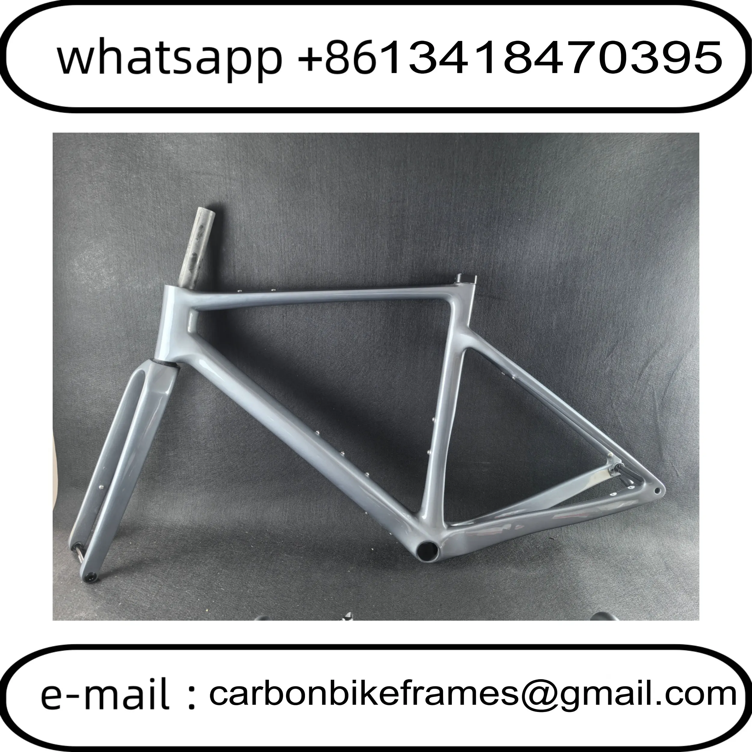 

T1100 Addict Gravel Carbon Frame Sliver Bike Frames BB86 Disc Brake Racing Bicycle Frameset Handlebar