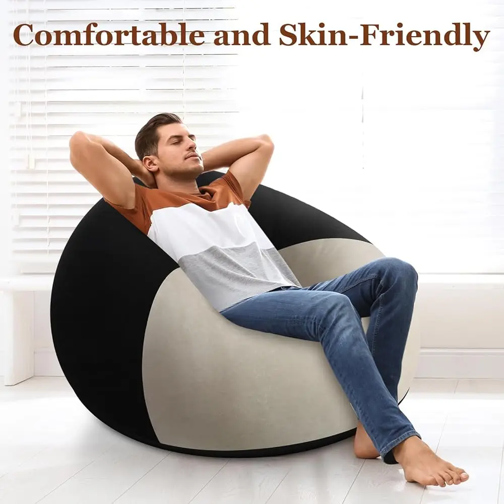 2 Pcs Inflatable Couch For Camping Blow Up Chairs Inflatable Chair Inflatable Bean Bag Chair Inflatable Lazy Sofa For Living